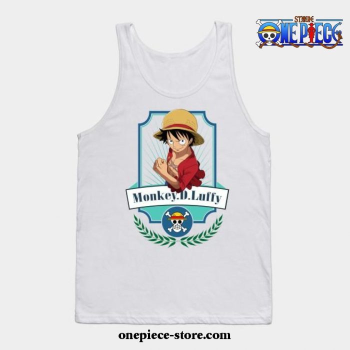 One Piece Anime - Monkey D Luffy Tank Top White / S