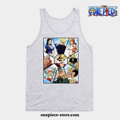 One Piece Anime Straw Hat Pirates Tank Top Gray / S