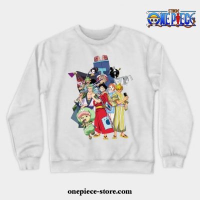 One Piece Anime - Straw Hat Pirates Wano Arc Crewneck Sweatshirt White / S