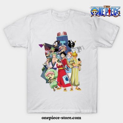 One Piece Anime - Straw Hat Pirates Wano Arc T-Shirt White / S