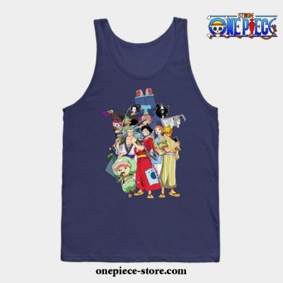 One Piece Anime - Straw Hat Pirates Wano Arc Tank Top Navy Blue / S
