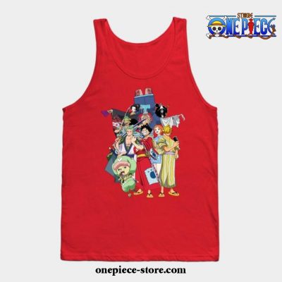 One Piece Anime - Straw Hat Pirates Wano Arc Tank Top Red / S