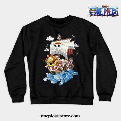 One Piece Anime - Thousand Sunny Crewneck Sweatshirt Black / S