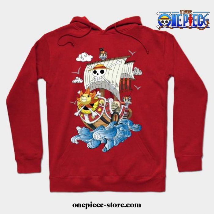 One Piece Anime - Thousand Sunny Hoodie Red / S