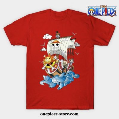 One Piece Anime - Thousand Sunny T-Shirt Red / S