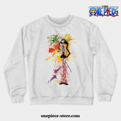 One Piece Art Work Crewneck Sweatshirt White / S