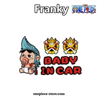 One Piece Baby In Car Stickers Franky