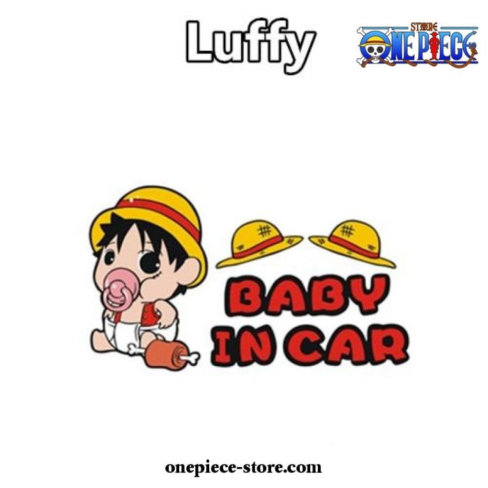 One Piece Baby In Car Stickers Luffy