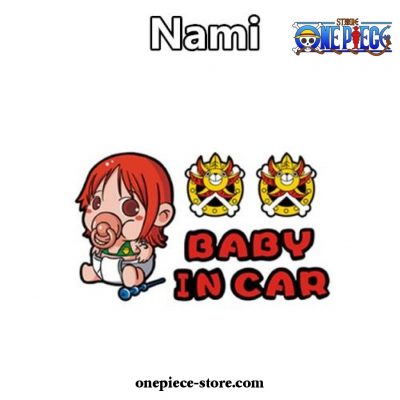 One Piece Baby In Car Stickers Nami