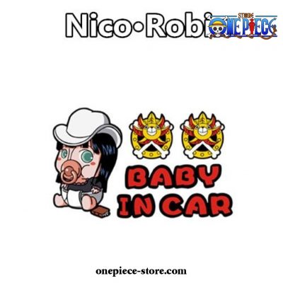 One Piece Baby In Car Stickers Robin