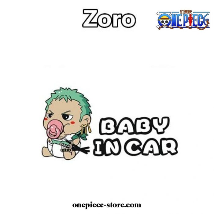 One Piece Baby In Car Stickers Zoro