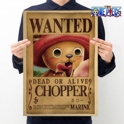 One Piece Chopper Wanted Kraft Paper Poster