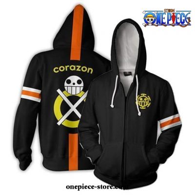One Piece Corazon Zipper Hoodie Jacket Cosplay
