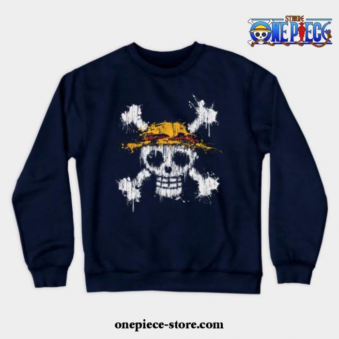 One Piece Crewneck Sweatshirt Navy Blue / S