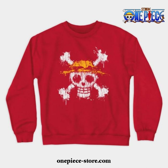 One Piece Crewneck Sweatshirt Red / S