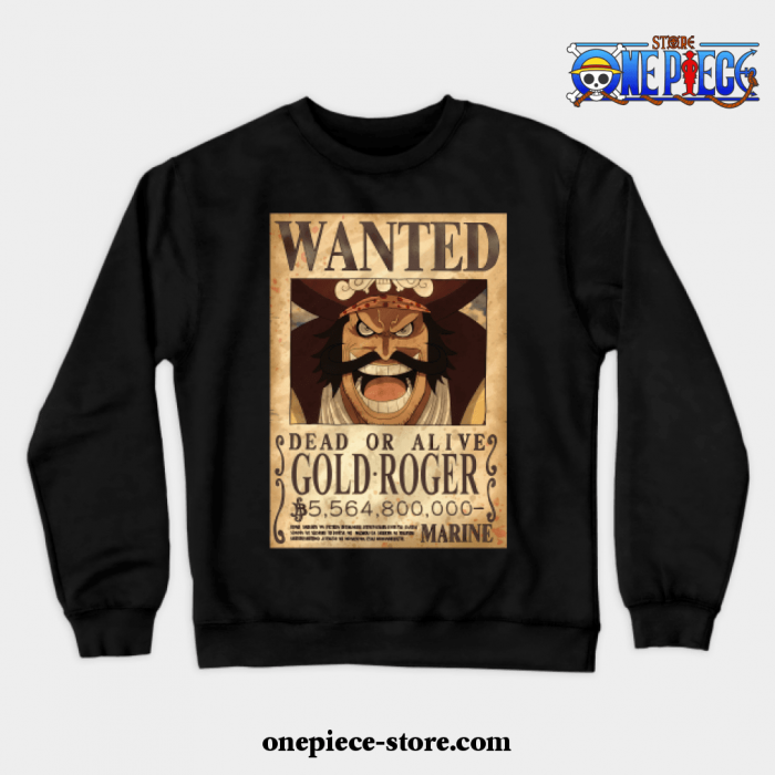 One Piece Gol D. Roger Crewneck Sweatshirt Black / S