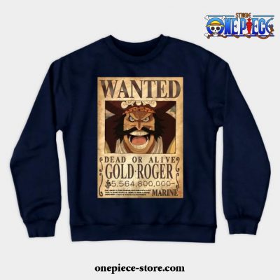 One Piece Gol D. Roger Crewneck Sweatshirt Navy Blue / S