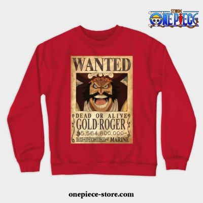 One Piece Gol D. Roger Crewneck Sweatshirt Red / S