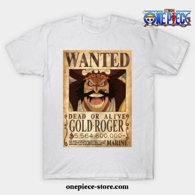 One Piece Gol D. Roger T-Shirt White / S