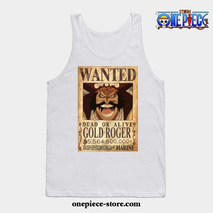 One Piece Gol D. Roger Tank Top White / S