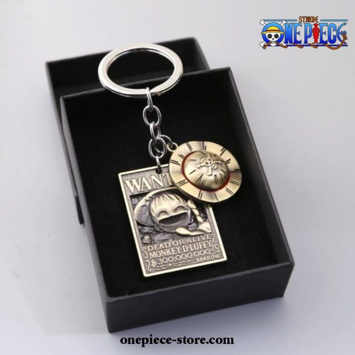 One Piece Keychain - New Wanted Pendant Luffy (With Box)
