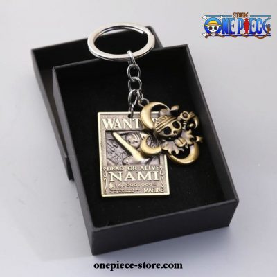One Piece Keychain - New Wanted Pendant Nami (With Box)