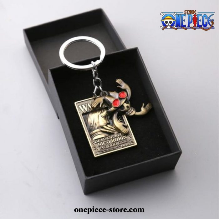 One Piece Keychain - New Wanted Pendant Robin (With Box)