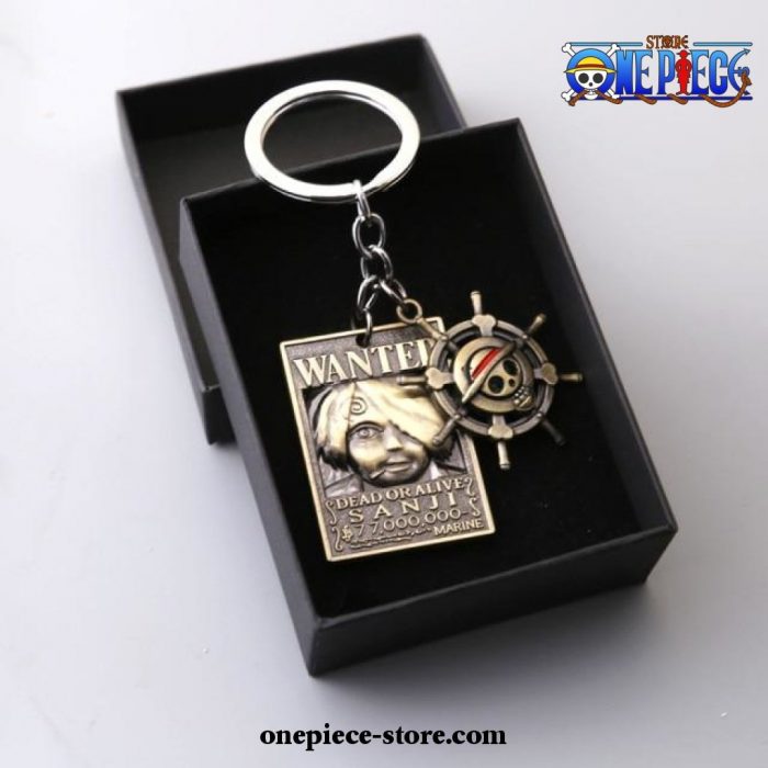 One Piece Keychain - New Wanted Pendant Sanji Red (With Box)