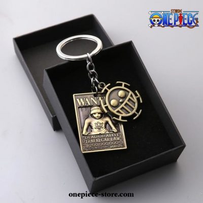 One Piece Keychain - New Wanted Pendant Trafalgar Law ( Box)