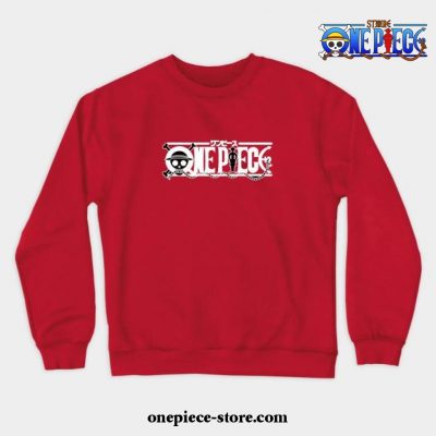 One Piece Logos Crewneck Sweatshirt Red / S
