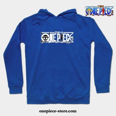 One Piece Logos Hoodie Blue / S