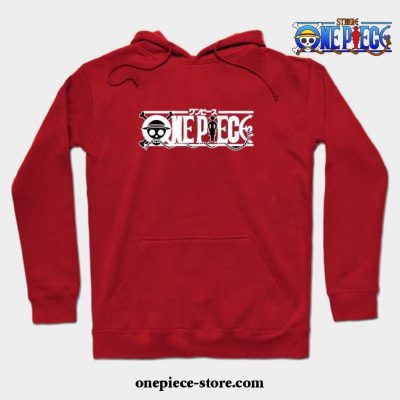 One Piece Logos Hoodie Red / S