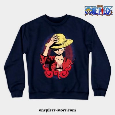 One Piece - Luffy Crewneck Sweatshirt Ver 3 Navy Blue / S
