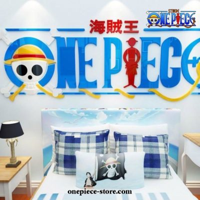 One Piece Monkey D. Luffy Diy Acrylic Wall Sticker Decor Bedroom Blue / Xl About 2.5X0.951M