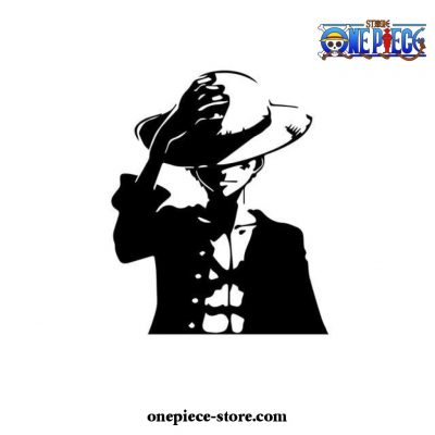 One Piece Monkey D. Luffy Funny Car Sticker Black / L 30Cm X 36Cm