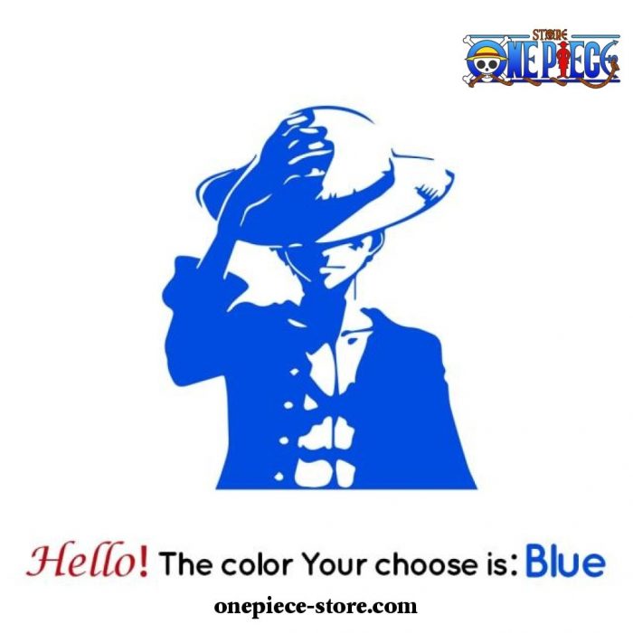 One Piece Monkey D. Luffy Funny Car Sticker Blue / L 30Cm X 36Cm