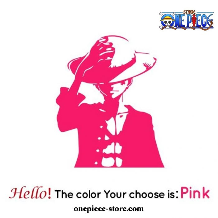 One Piece Monkey D. Luffy Funny Car Sticker Pink / L 30Cm X 36Cm