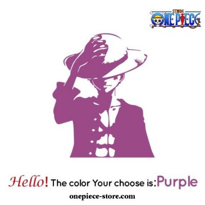 One Piece Monkey D. Luffy Funny Car Sticker Purple / L 30Cm X 36Cm