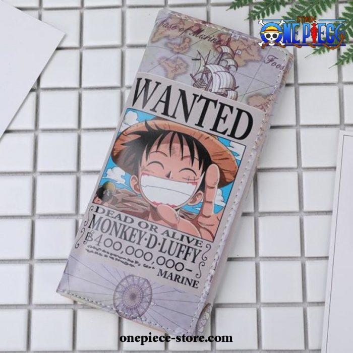 One Piece Monkey D. Luffy Purse Long Leather Wallet Style 1