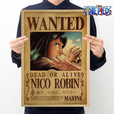 One Piece Nico Robin Wanted Kraft Paper Poster