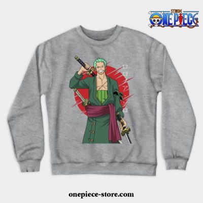 One Piece -Roronoa Zoro Crewneck Sweatshirt Gray / S