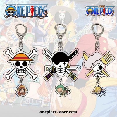 One Piece Skull Figures Acrylic Keychain