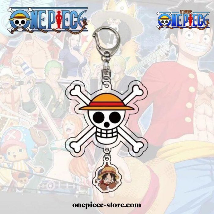 One Piece Skull Figures Acrylic Keychain Style 1