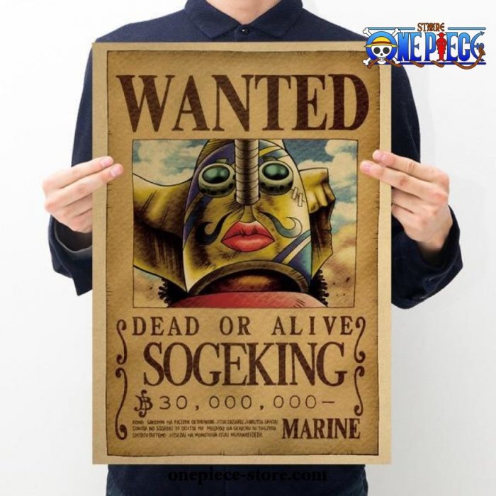 One Piece Sogeking Wanted Kraft Paper Poster