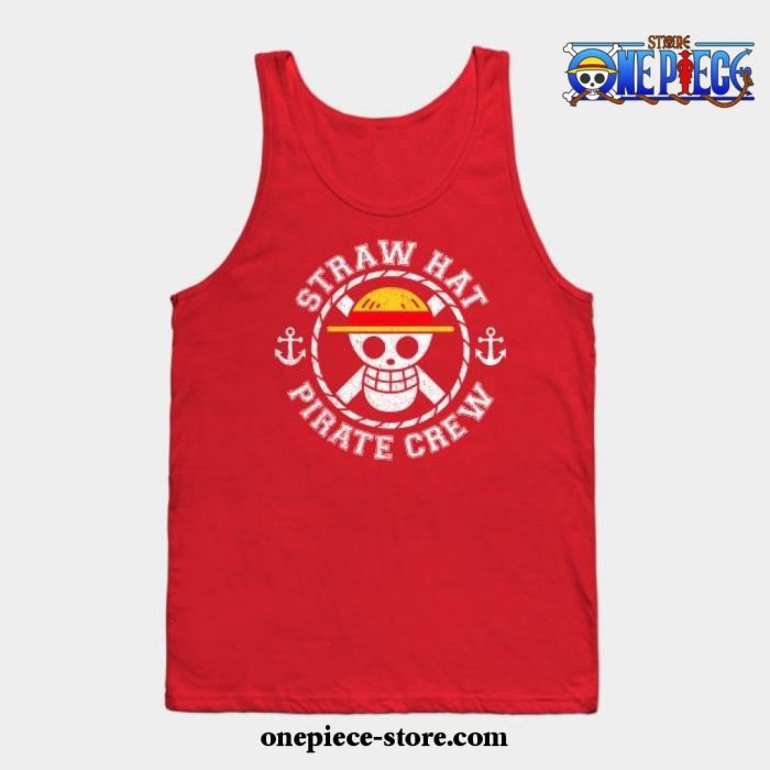 One Piece Straw Hat Crew Tank Top Red / S