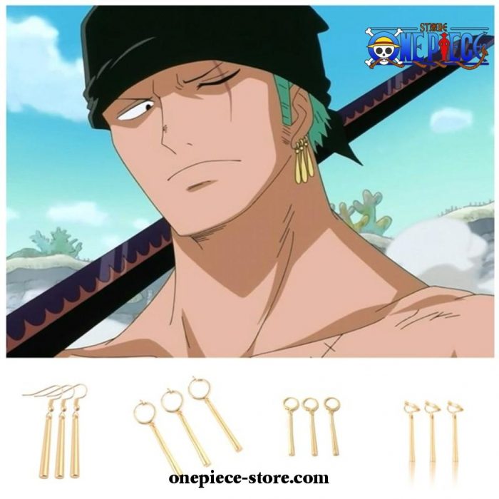one piece swordsman roronoa zoro earrings cosplay 739 - One Piece Store