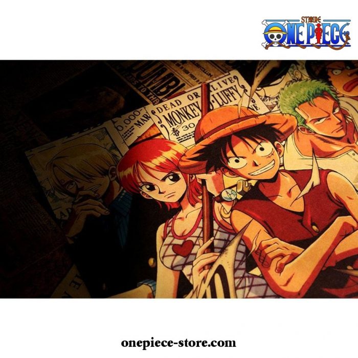 One Piece Team Kraft Paper Poster