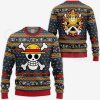 One Piece Ugly Christmas Sweater Straw Hat Priate Xmas Gift VA10 Sweater / S Official One Piece Merch