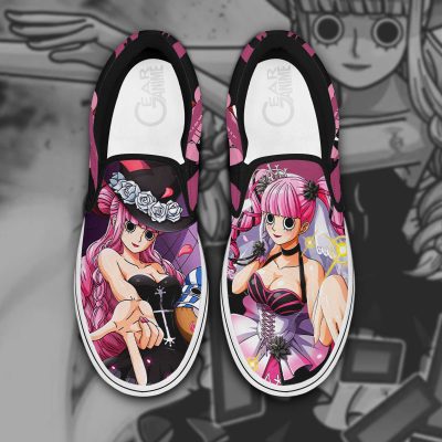 One Piece Perona Slip On Shoes Custom Anime Shoes Men / US6 Official One Piece Merch