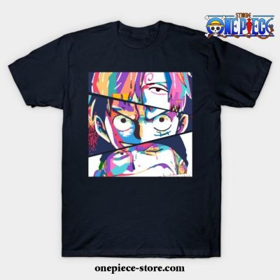Sanji Luffy Zoro T-Shirt Navy Blue / S